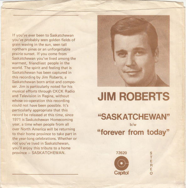 Jim Roberts (14) : Saskatchewan  (7", Single)