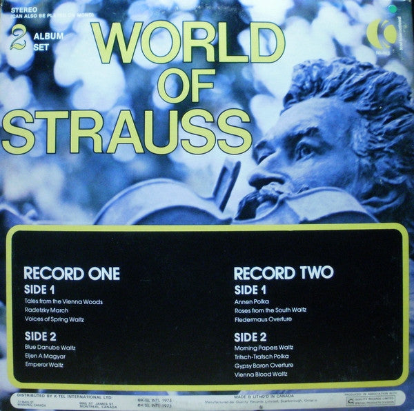 Johann Strauss Jr., Johann Strauss Sr. : The World Of Strauss (2xLP, Comp)