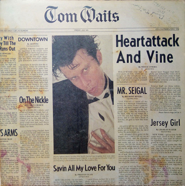 Tom Waits : Heartattack And Vine (LP, Album, Don)