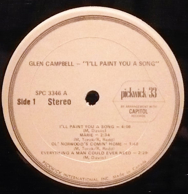 Glen Campbell : I'll Paint You A Song (LP)