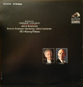 Beethoven* - Arthur Rubinstein, Boston Symphony Orchestra / Erich Leinsdorf : "Emperor" Concerto (LP)