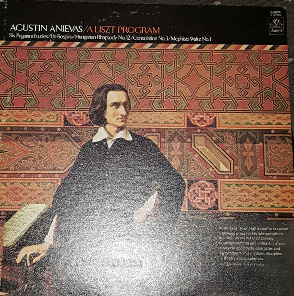 Franz Liszt - Agustin Anievas : A Liszt Program (LP, Album)