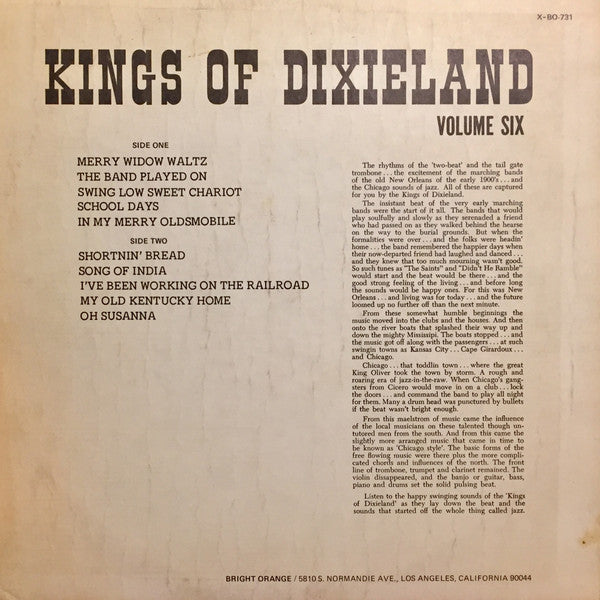 Kings Of Dixieland : Kings Of Dixieland Volume 6 (LP, Album)