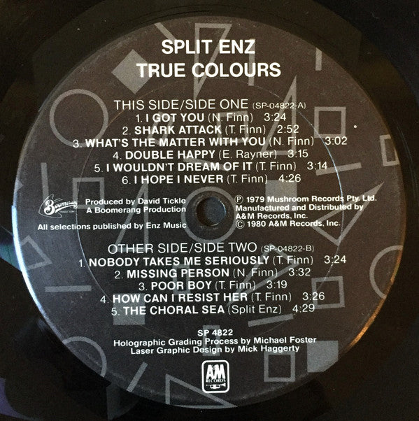 Split Enz : True Colours (LP, Album, Etch, Yel)