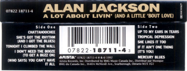 Alan Jackson (2) : A Lot About Livin' (And A Little 'Bout Love) (Cass, Album, Dol)