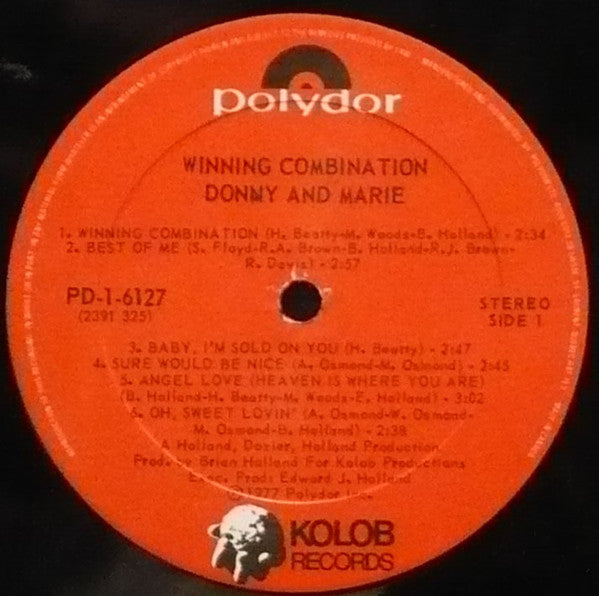 Donny And Marie* : Winning Combination (LP, Album)