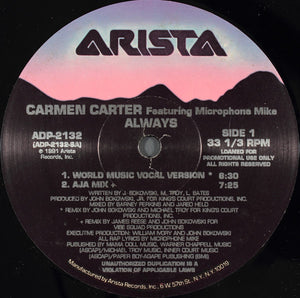 Carmen Carter Featuring Microphone Mike : Always (12", Promo)