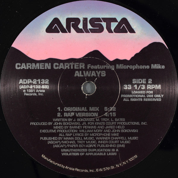 Carmen Carter Featuring Microphone Mike : Always (12", Promo)