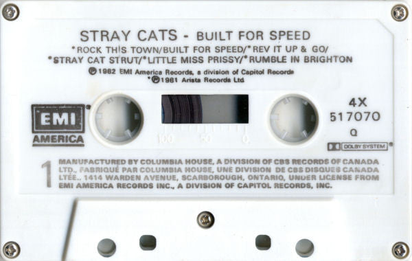 Stray Cats : Built For Speed (Cass, Album, Comp, Club, Gra)