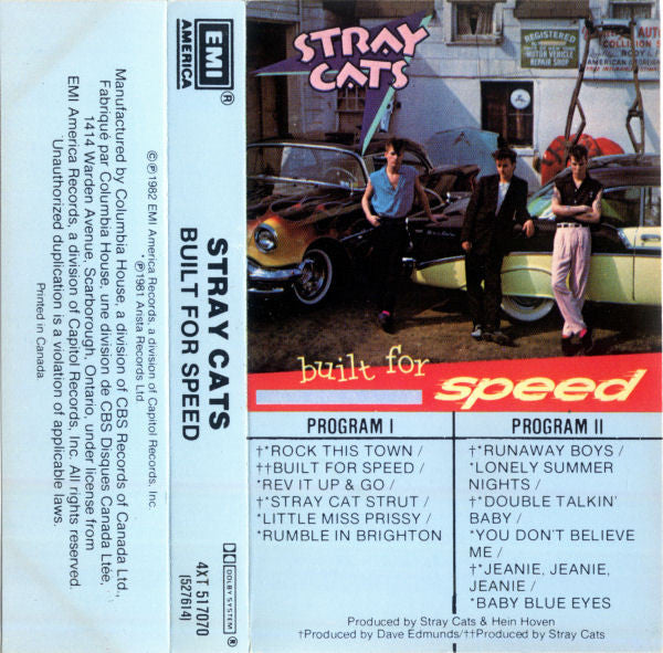 Stray Cats : Built For Speed (Cass, Album, Comp, Club, Gra)