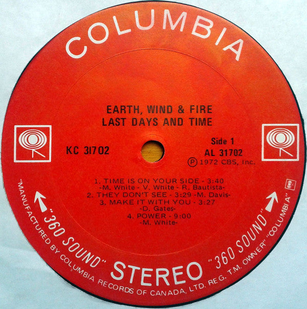 Earth, Wind & Fire : Last Days And Time (LP, Album, Uni)